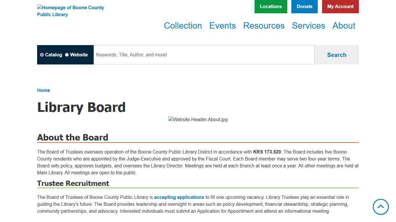 Library Board Boone County Public Library