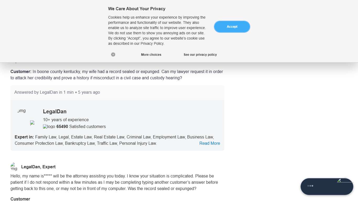 In boone county kentucky, my wife had a record sealed or expunged. Can my lawyer request it in order to attack her